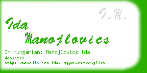 ida manojlovics business card